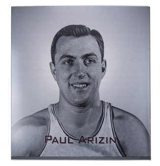 Paul Arizin 25x28 Enshrinement Portrait Formerly Displayed In Naismith Basketball Hall of Fame (Naismith HOF LOA)